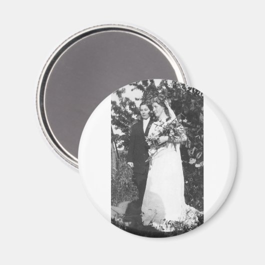 Lesbische Hochzeit Circa 1920 Magnet (Vorderseite/Rückseite)