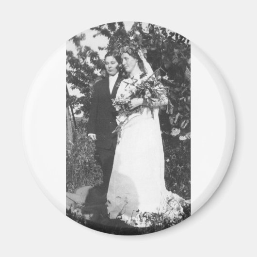 Lesbische Hochzeit Circa 1920 Magnet (Vorne)
