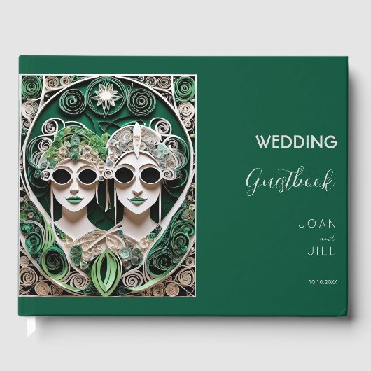 Lesbische Hochzeit Gästebuch (Vorderseite)