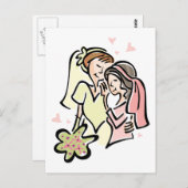 Lesbische Hochzeit Postkarte (Vorne/Hinten)