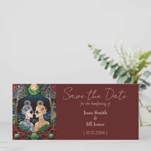 Lesbische Hochzeit speichern (Stehend Vorderseite)