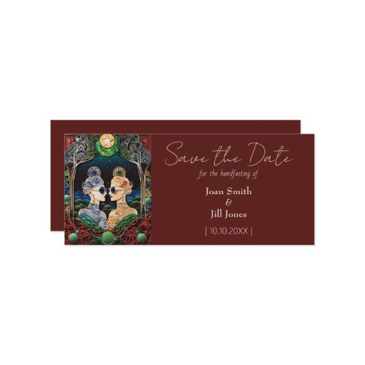 Lesbische Hochzeit speichern (Vorderseite/Rückseite Beispiel)