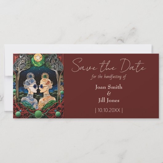 Lesbische Hochzeit speichern (Vorderseite)