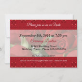 Lesbische Hochzeit Zivile Gewerkschaft mit Rote Ro Einladung (Rückseite)