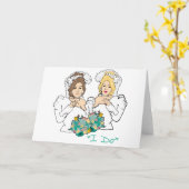 Lesbische Hochzeitkarte Karte (Gelbe Blume)