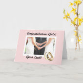 Lesbische Hochzeitkarte Karte (Gelbe Blume)