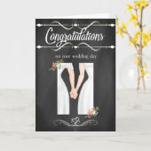 Lesbische Hochzeits-Glückwunsch-Karte Karte (Gelbe Blume)