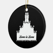 LESBISCHE HOCHZEITS-KUCHEN-LIEBE KERAMIKORNAMENT (Links)