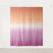 Lesbische Hochzeits-Pride-Flagge Farbverlauf Step Wandteppich (Vorderseite)