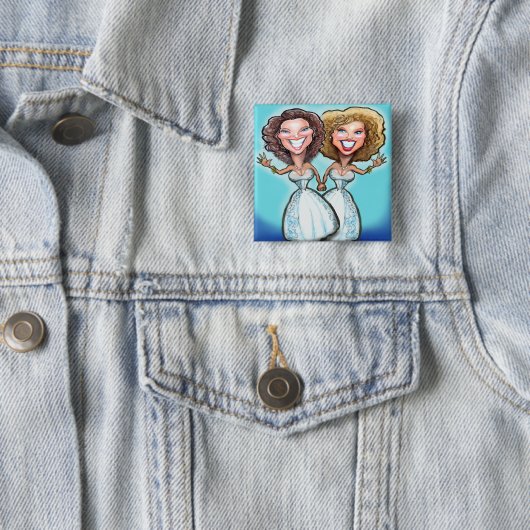 Lesbische Hochzeitstorte Button (Beispiel)