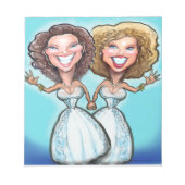 Lesbische Hochzeitstorte Notizblock (Vorderseite)