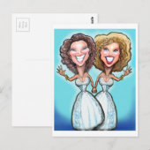 Lesbische Hochzeitstorte Postkarte (Vorne/Hinten)