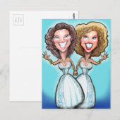 Lesbische Hochzeitstorte Postkarte (Vorne/Hinten)