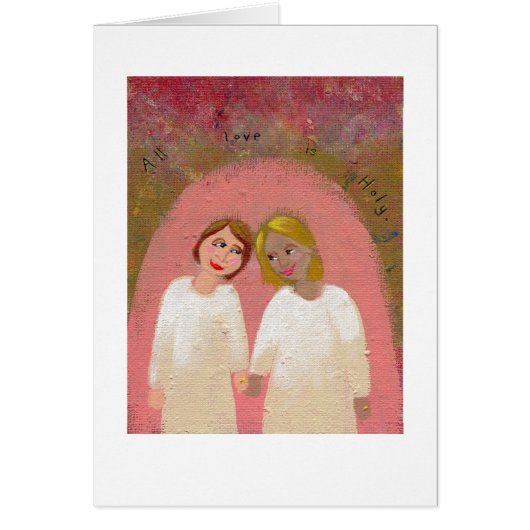 Lesbische homosexuelle Hochzeits-Volkskunst - (Vorne)