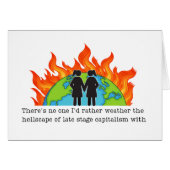 Lesbische Jubiläumsblase Funny Progressive Card (Vorderseite (Horizontal))