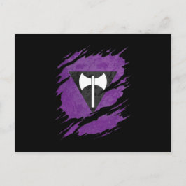 Lesbische Labrys-Flag-Ripped Reveal Postkarte