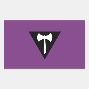 Lesbische Labrys-Pride-Flagge Rechteckiger Aufkleber