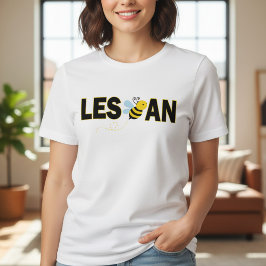 Lesbische LGBT Pride Bee Niedlich moderne Typograf Tri-Blend Shirt