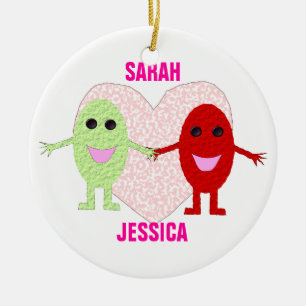 Lesbische Liebe Herztrauben Keramikornament