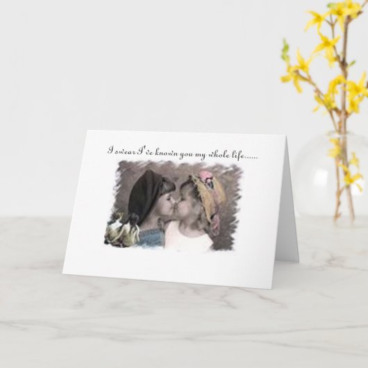 Lesbische Liebe Karte (Gelbe Blume)