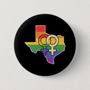 Lesbische Liebe Texas Design für stolze LGBT+ Texa Button