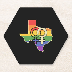 Lesbische Liebe Texas Design für stolze LGBT+ Texa Untersetzer