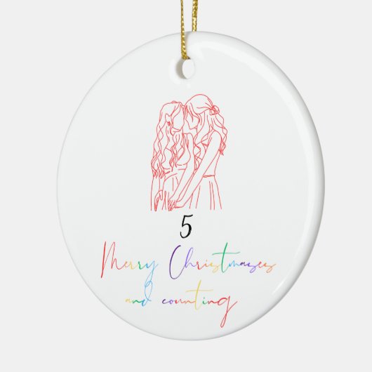 Lesbische Liebe Weihnachtsschmuck (rot) (Links)