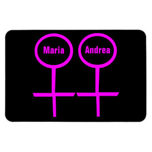 Lesbische Liebhaber individualisierbares Premium M Magnet