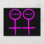 Lesbische Liebhaber individuell anpassbare Postkar Postkarte (Vorderseite)