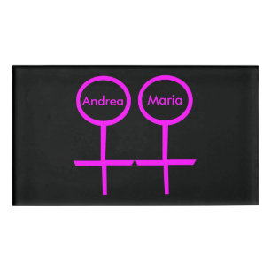 Lesbische Liebhaber Personalisierter Paare Namenschild