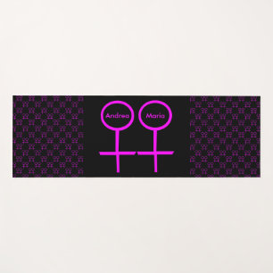 Lesbische Liebhaber Personalisierter Yoga Mat Yogamatte