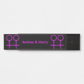 Lesbische Liebhaber Personalisiertes Hängezeichen Türschild (Vorderseite )