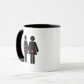 Lesbische Liebhaber Tasse (Vorderseite Links)