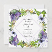 Lesbische Lila Clematis und Blätter (Vorderseite)