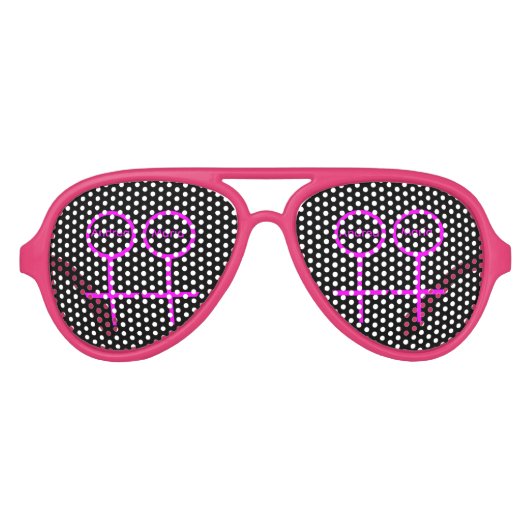 Lesbische LOvers individuell anpassbare Party-Shad Sonnenbrille (Vorderseite)