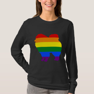 Lesbische Mama Spitz Rainbow Lgbt Flag 122 T-Shirt