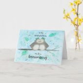 Lesbische Mamas Eltern Jubiläum Niedliche Lovebird Karte (Gelbe Blume)