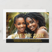 Lesbische Paare Hochzeitsankündigung Foto schwul Einladung (Vorne/Hinten)