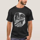 Lesbische Paare LGBTQ Pride Skeletons Kissing Vale T-Shirt (Vorderseite)