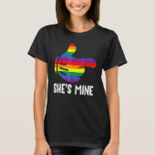 Lesbische Paare Sie ist meine, ich bin ihr LGBT-Pr T-Shirt (Vorderseite)
