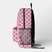 Lesbische Pride Blume Muster LGBTQIA Preis 2024 Bedruckter Rucksack (Rechts)