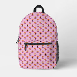 Lesbische Pride Blume Muster LGBTQIA Preis 2024 Bedruckter Rucksack