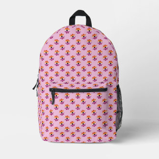 Lesbische Pride Blume Muster LGBTQIA Preis 2024 Bedruckter Rucksack