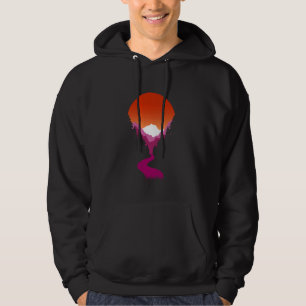 Lesbische Pride Colors Sunset Aesthetic Sapphic Le Hoodie