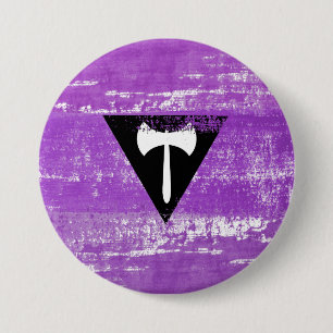 Lesbische Pride-Farbe (Labrys) Button