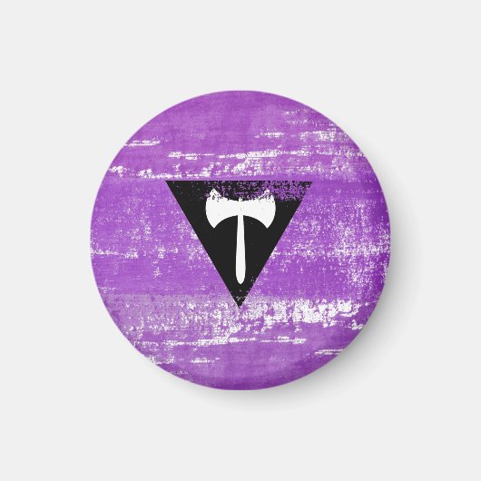 Lesbische Pride-Farbe (Labrys) Magnet (Vorne)