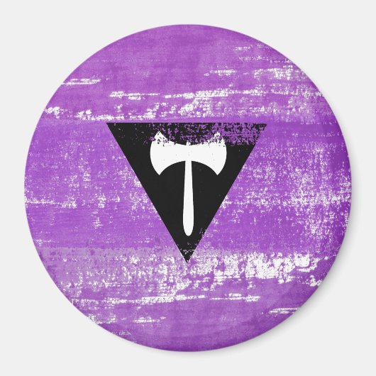 Lesbische Pride-Farbe (Labrys) Magnet (Vorne)
