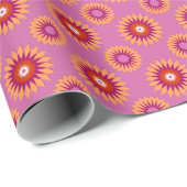 Lesbische Pride-Farben / rosa Blume Geschenkpapier (Rolleneckpunkt)