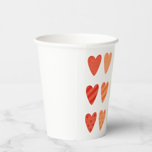 Lesbische Pride Flag Paper Cups Pappbecher (Rechts)