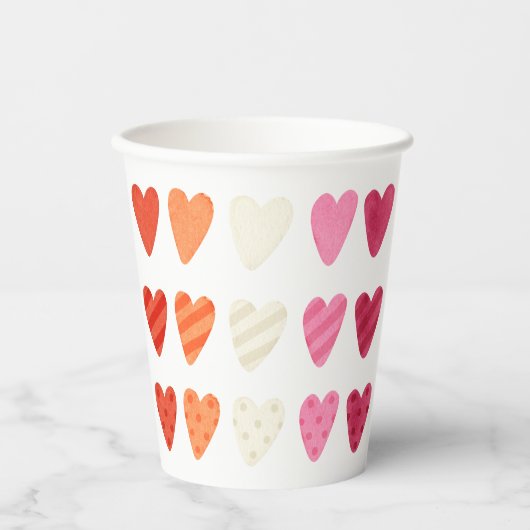 Lesbische Pride Flag Paper Cups Pappbecher (Vorderseite)